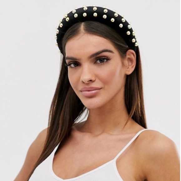 Accessories - Gold Studded Padded Headband